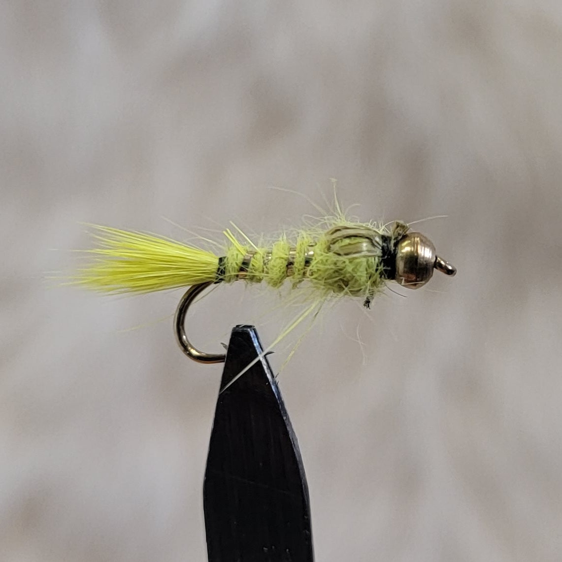 6 Esche Ninfa Gold R. Hare's Ear Olive – Misura 18 – Per Pesca A Mosca Trota E Temolo.