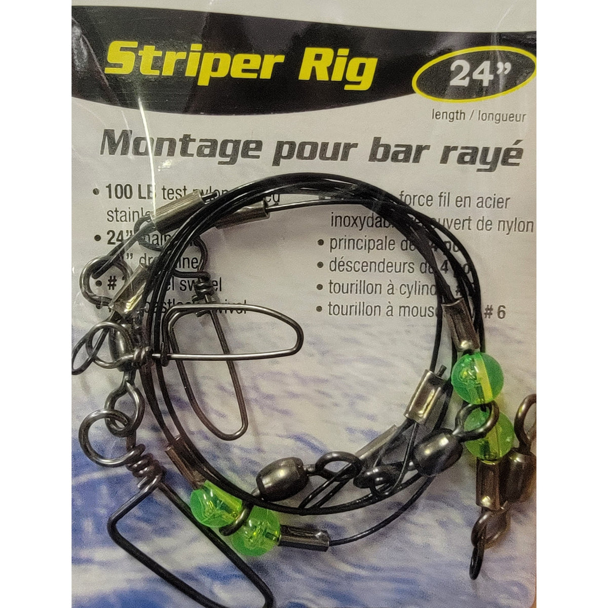 12 Pack Striped Bass Rig 6/0 Inline Circle Hook With Fish Finder Bennett  And Son