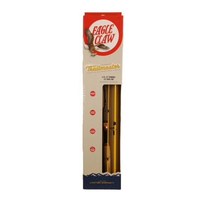 eagle claw trailmaster spin/fly combo Trailmaster Travel Pack Spin/Fly Rod – Hunted Treasures