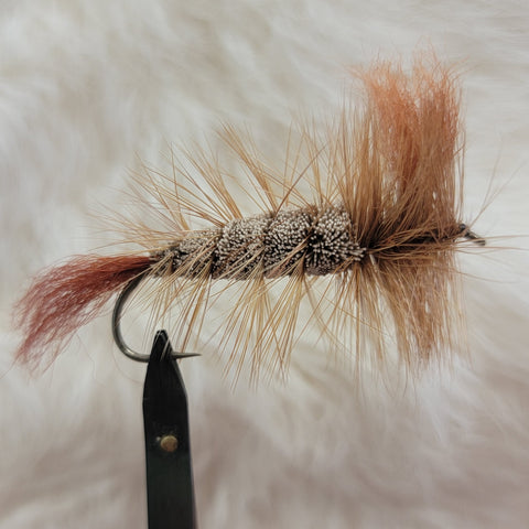 Salmon Bomber - Brown Tail, Natural Body with Brown Hackle