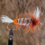 Salmon Bomber - Brown Hackle, Colored Butt