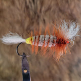 Salmon Bomber - Brown Hackle, Colored Butt