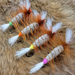 Salmon Bomber - Brown Hackle, Colored Butt