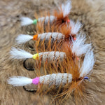 Salmon Bomber - Brown Hackle, Colored Butt