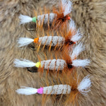 Salmon Bomber - Brown Hackle, Colored Butt