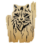 Handcrafted Wooden Raccoon Wall Plaque