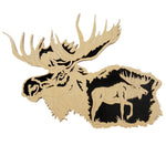 Handcrafted Wooden Moose Wall Plaque