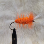 Salmon Bomber - Orange Body/Hackle, White Tail/Wing