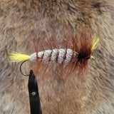 Salmon Bomber - Brown Body, Yellow Wing & Tail