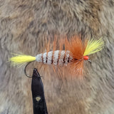 Salmon Bomber - Brown Body, Yellow Wing & Tail