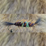 Salmon Bomber - Green/Brown Body Black Tail
