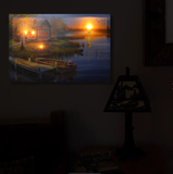 Lake Cabin - LED Art 24x16"