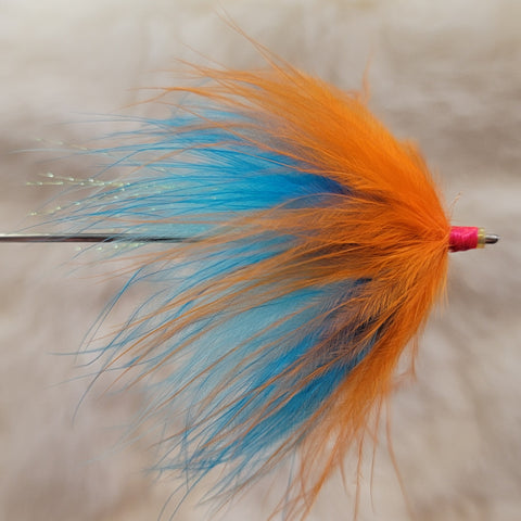 Marabou Tube Fly - Orange/Blue