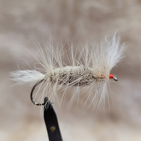 Salmon Bomber - Natural Body, White Hackle/Tail/Wing