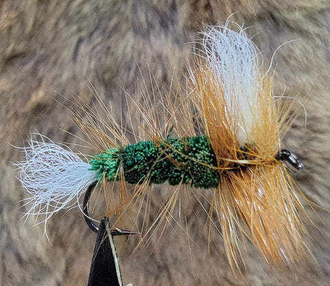 Salmon Bomber - Green Body White Tail