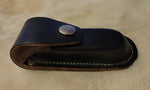 Black Leather Folding Knife Sheath 3"