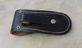 Black Leather Folding Knife Sheath 3"