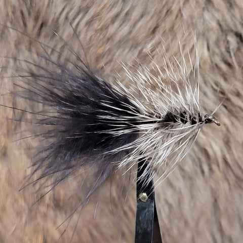Woolly Bugger Black Tail & Body, Grizzly Hackle