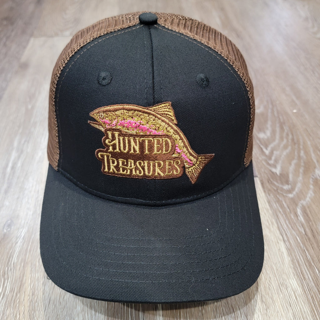 Hunted Treasures Rainbow Trout Logo Trucker Cap