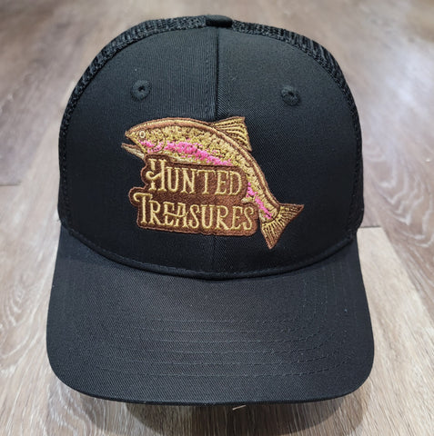 Hunted Treasures Rainbow Trout Logo Trucker Cap