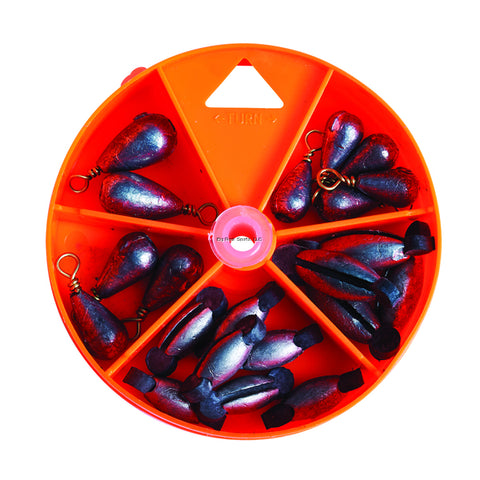All-In-One Rubber Core/Bass Casting Sinker Assortment