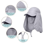 Cap with Removable Face and Neck Cover