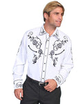 Floral Yoke Embroidery Shirt