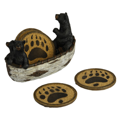 Bears in a Boat Coaster Set