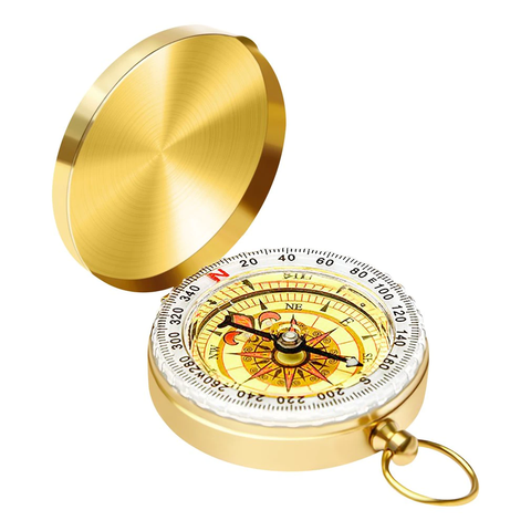 Golden Brass Compass