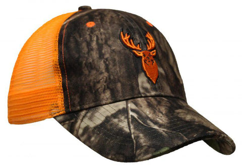 Trucker Cap with Deer Embroidery