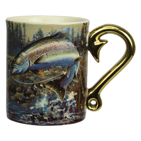 Rainbow Trout Large Capacity 3D Ceramic Mug - 15oz